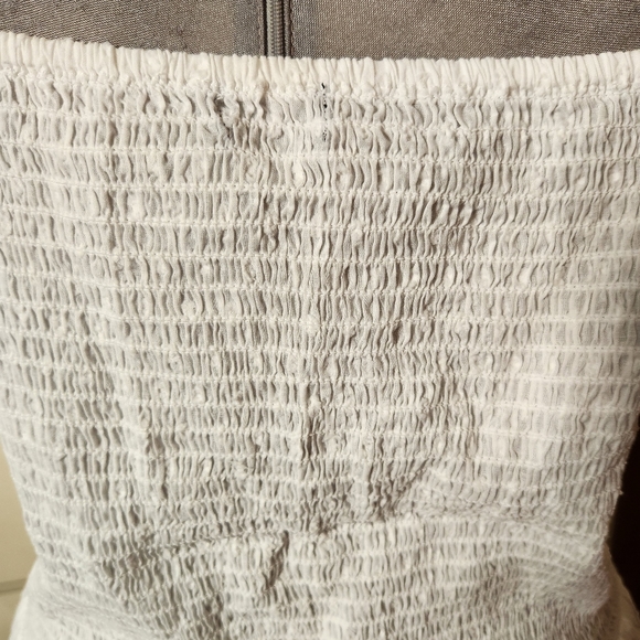 SWISS DOT ☆ WHITE LACE UP  ☆ SWEETHEART PEASANT TOP ☆ 3x ☆ NWT - Picture 7 of 9